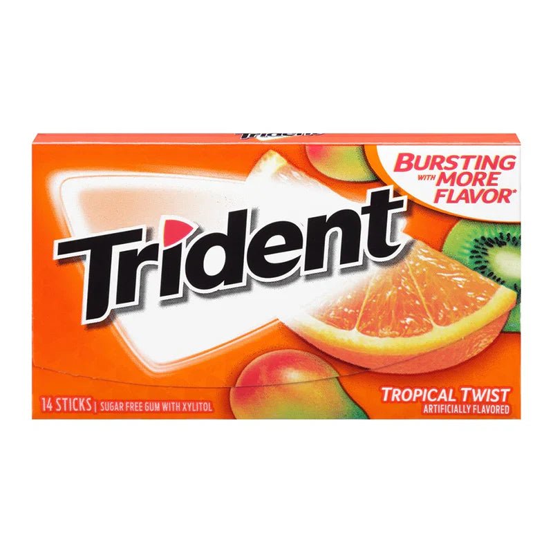 Shop Trident Tropical Twist Gum (14 pieces) - Single case
