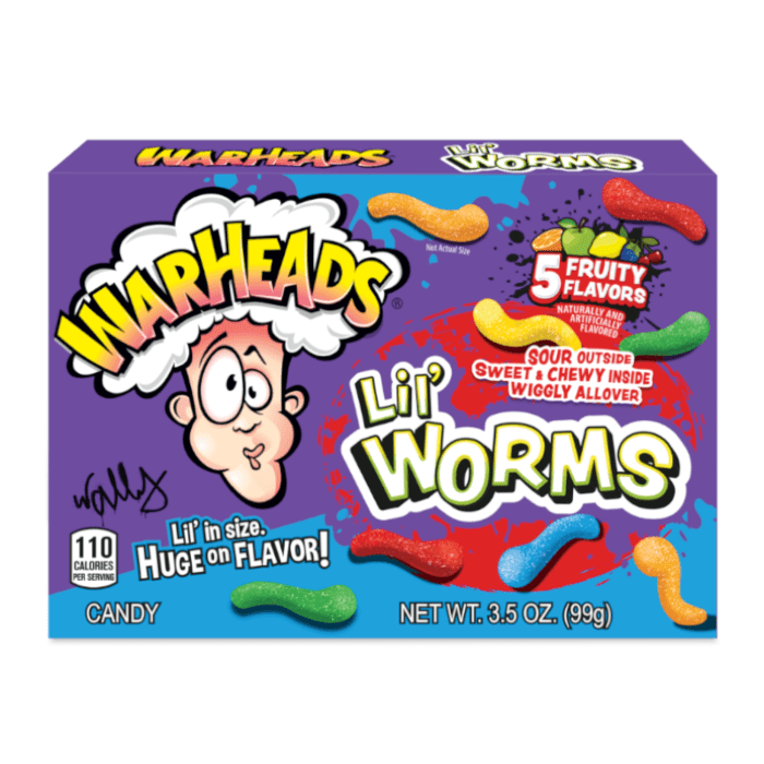 Shop Warheads Lil' Worms Theater Box - 3.5oz (99g) - 