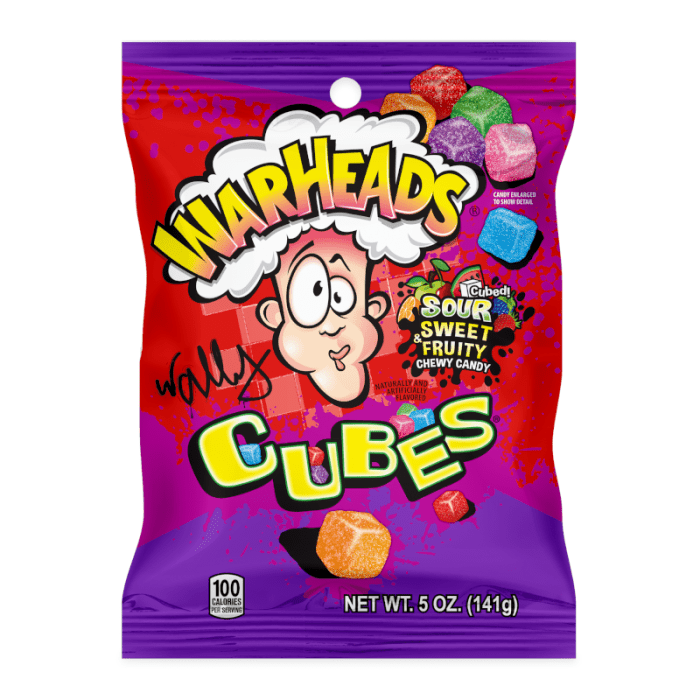 Shop Warheads Sour Chewy Cubes Peg Bags 5oz (142g) - 