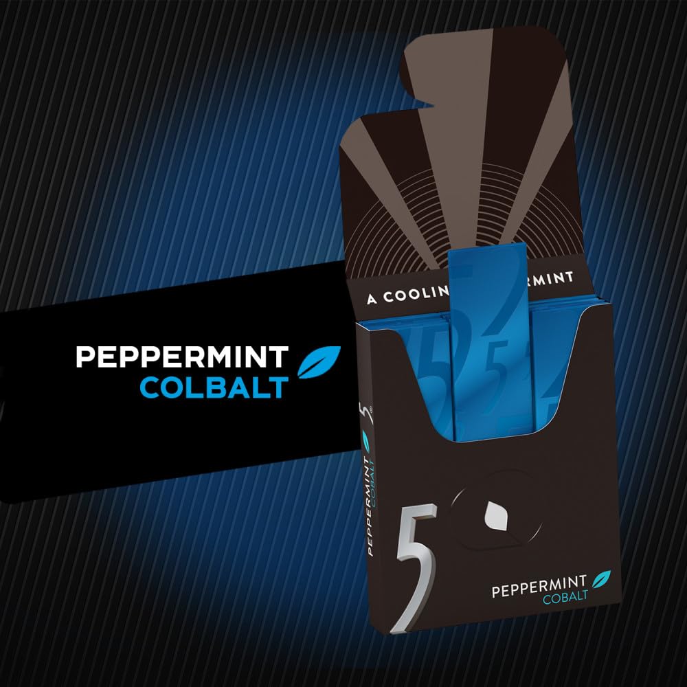Shop Wrigleys 5 Gum Cobalt Peppermint Flavoured Sugarfree Chewing Gum - Box of 10